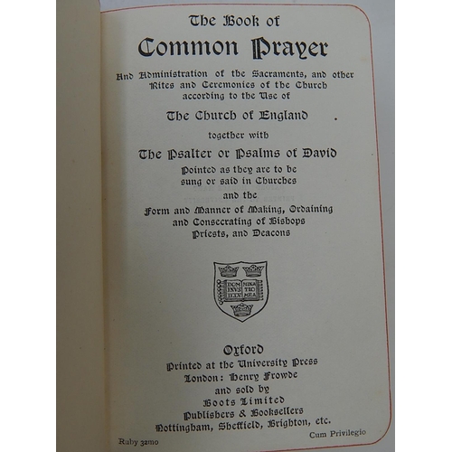 30 - Edwardian Silver Mounted Book of Common Prayer: Hallmarked London 1906 by C. Widmer & Sons. Measures... 