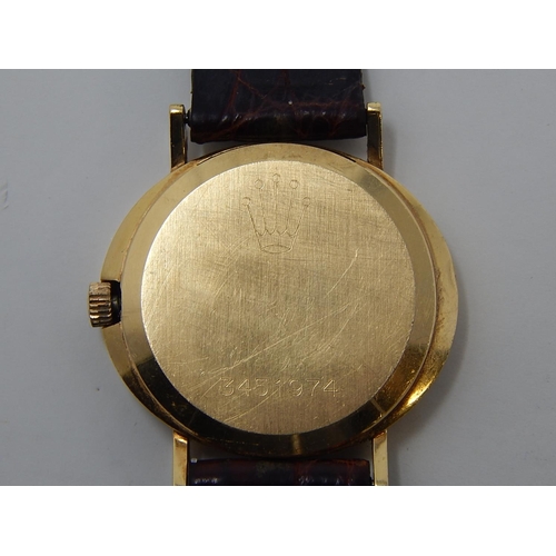 120 - ROLEX: Ladies 18ct Gold Cellini Wristwatch on original strap.