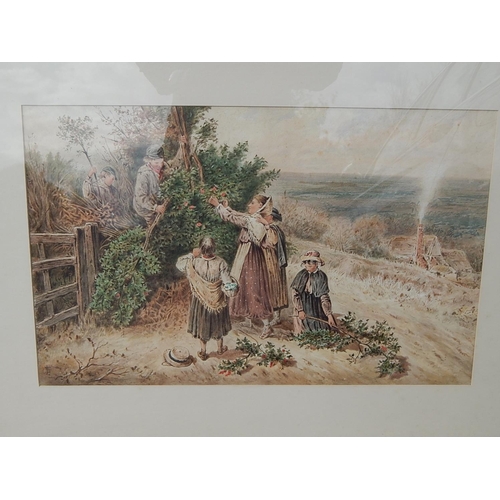 232 - MYLES BIRKET FOSTER: 1825-1899: Watercolour: Measures: 92.5cm x 67cm framed: 57cm x 36cm unframed