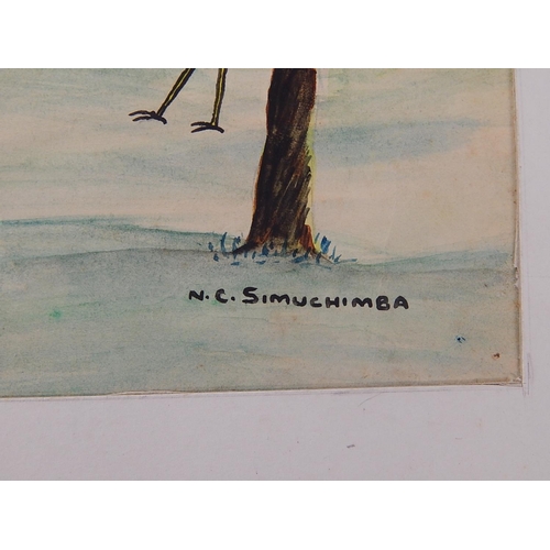 241 - THE ERNEST KNIGHT COLLECTION: PAINTINGS FROM NORTHERN RHODESIA: N C SIMUCHIMBA: 1954