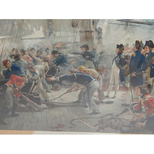 253 - The Hero at Trafalgar: Framed & Glazed: 100cm x 75cm