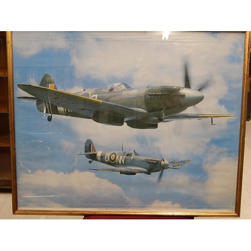 256 - Spitfire RM689 Owned by Rolls Royce with Spitfire AR501 of the Shuttleworth Collection: Measures: 81... 