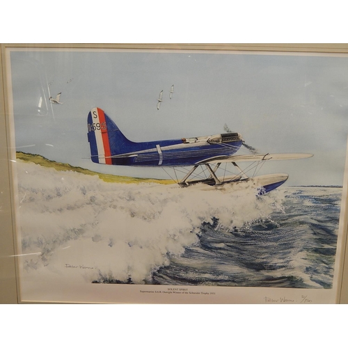 257 - Solent Spirit, Outright winner of the Schneider Trophy 1931: Ltd Edn 5/750 signed by the Artist: Pet... 