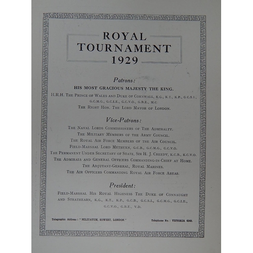 301 - Capt B.B Rackham M.C: Copy of Royal Tournament 1929 within Folder