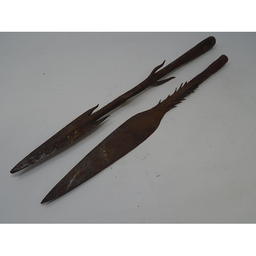 329 - Two Antique Tribal Spear Heads