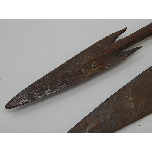 329 - Two Antique Tribal Spear Heads