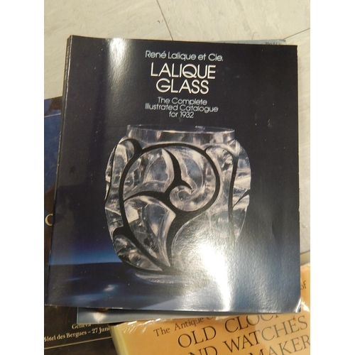 330 - Books on Collecting: Lalique Glass, Old Clocks & Watches, Silver Spoons, Mustard Pots etc