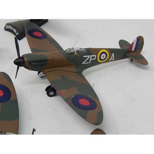 338 - 5x Cast Metal Models of Spitfires.