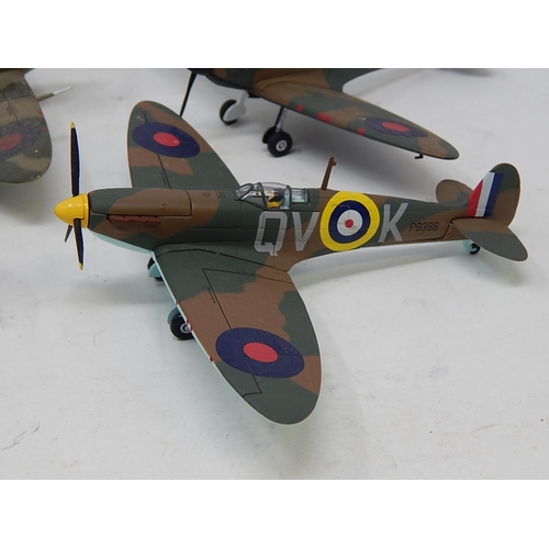 338 - 5x Cast Metal Models of Spitfires.