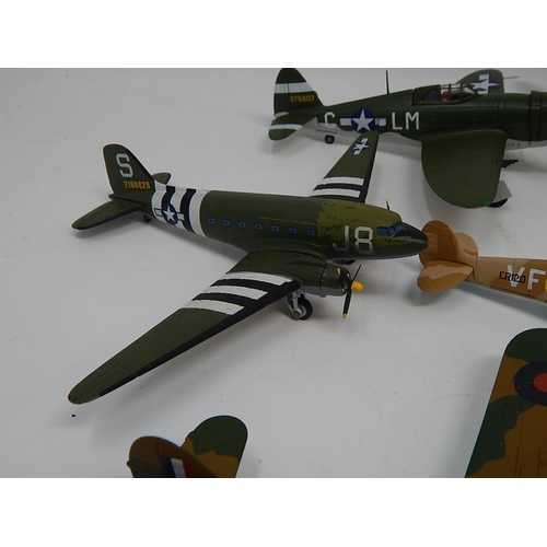 339 - 9x Cast Metal Models of Airplanes