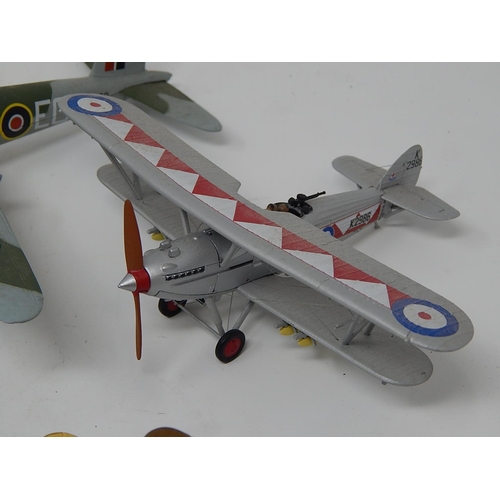 339 - 9x Cast Metal Models of Airplanes