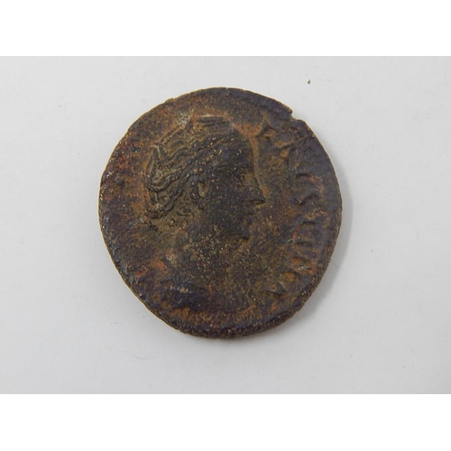 643 - George III  Penny Dated 1807 together with a Roman Coin.