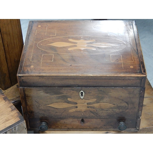 361 - 8 x 19th/20th century wooden boxes including writing slopes, inlaid boxes etc