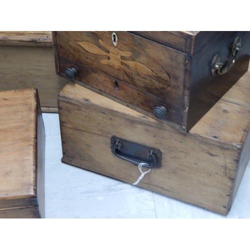 361 - 8 x 19th/20th century wooden boxes including writing slopes, inlaid boxes etc