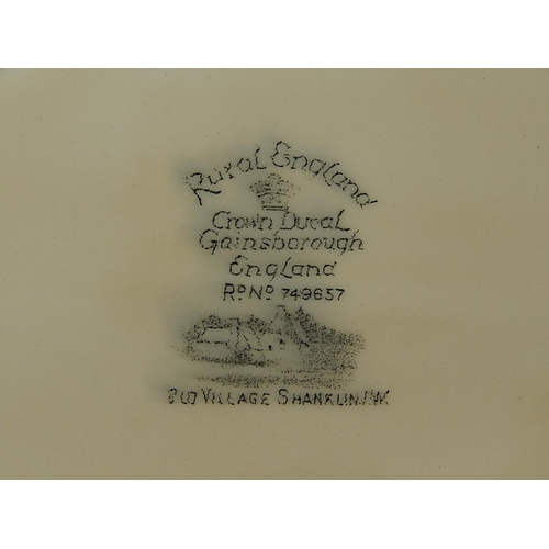 369 - Creamware Platter, transfer printed with a scene of 