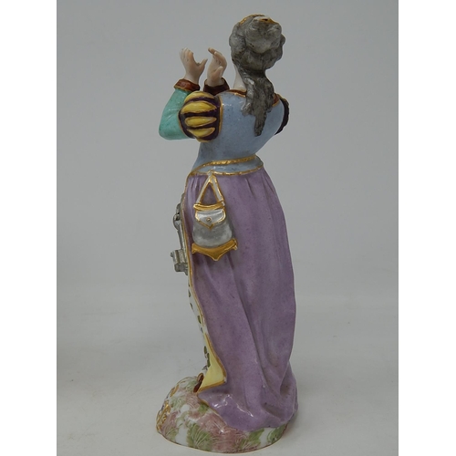 400 - Pair of Meissen Figures: 20cm High: A/F