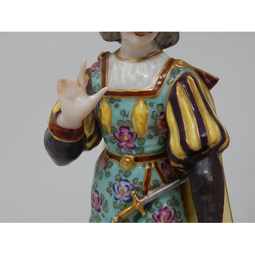 400 - Pair of Meissen Figures: 20cm High: A/F