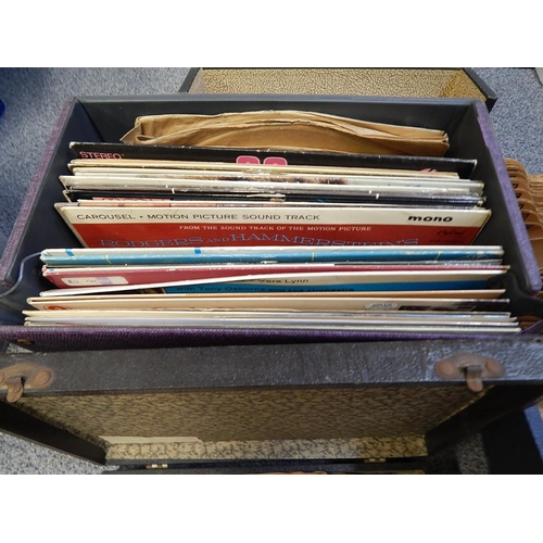 424 - 4 x Cases containing a large collection of 78 r.p.m & LP records.