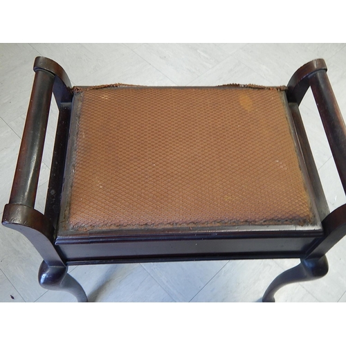 700 - WITHDRAWN: Early 20th century mahogany piano stool with lift up seat complete with sheet music. 58cm... 