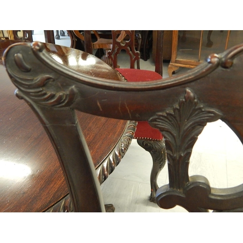 701 - WITHDRAWN: Chippendale Style Oval wind out Mahogany Dining Table with Two Leaves, complete with its ... 