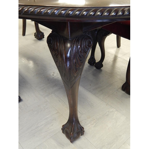 701 - WITHDRAWN: Chippendale Style Oval wind out Mahogany Dining Table with Two Leaves, complete with its ... 