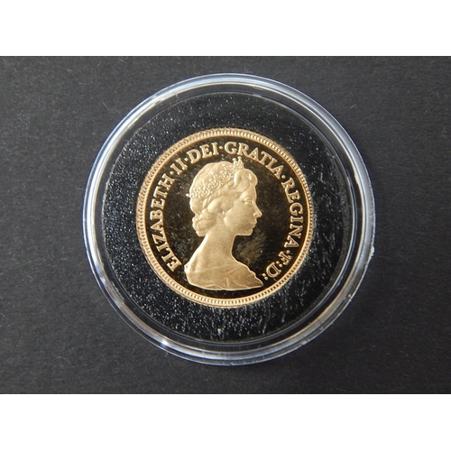 602 - Elizabeth II Proof Half Sovereign 1980, practically FDC