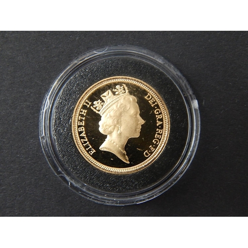 603 - Elizabeth II Proof Half Sovereign 1993, practically FDC