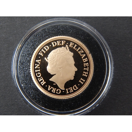 605 - Elizabeth II Proof Half Sovereign 2015, practically as struck