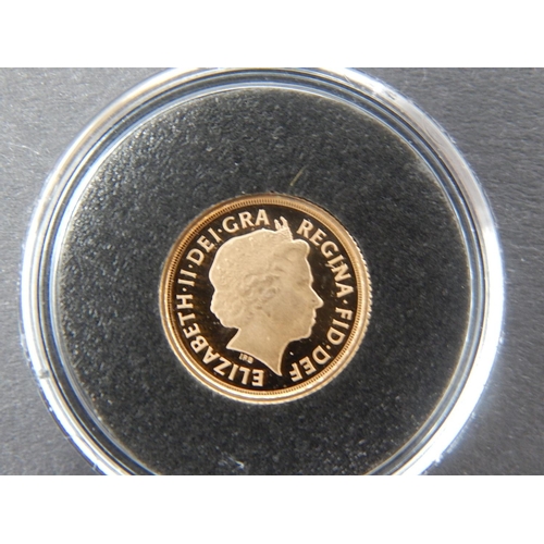 607 - Elizabeth II Proof Quarter Sovereign 2013  practically as struck