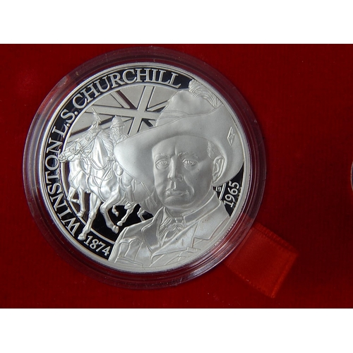 625 - South Africa Winston Churchill Krugerrand Set 1965 Half Ounce, Quarter Ounce and Tenth Ounce limited... 