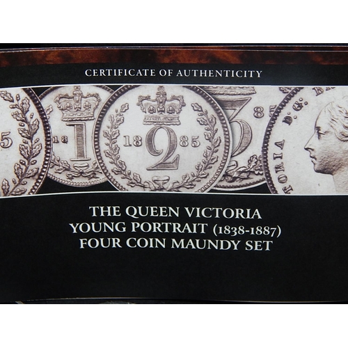 634 - Victoria Young Head Maundy Set 1886, lightly cleaned, otherwise Very Fine or better