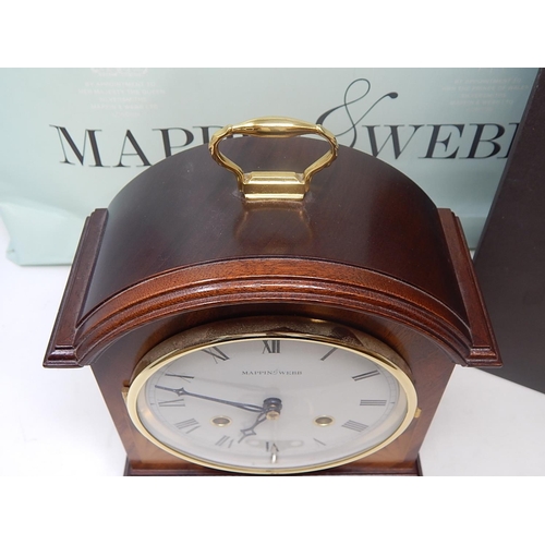 425 - Mappin & Webb Bracket Clock Striking on a Bell on The Hour & Half Hour within an inlaid mahogany Cas... 