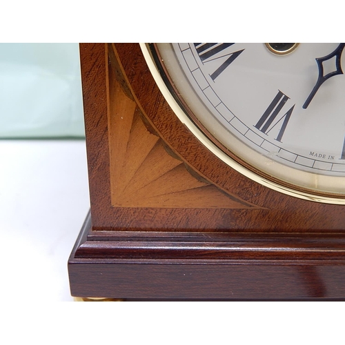 425 - Mappin & Webb Bracket Clock Striking on a Bell on The Hour & Half Hour within an inlaid mahogany Cas... 