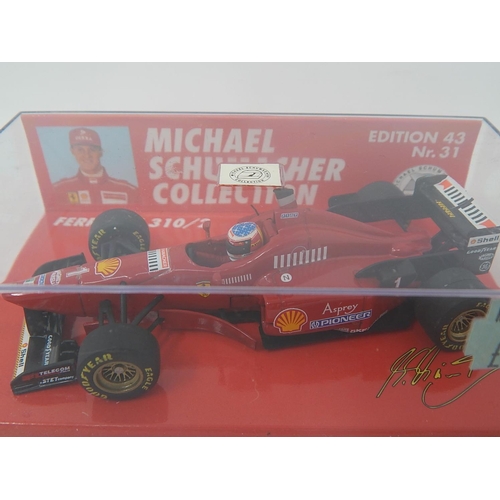 433 - 4 x Michael Schumacher Collection Model Racing Cars. Boxed.