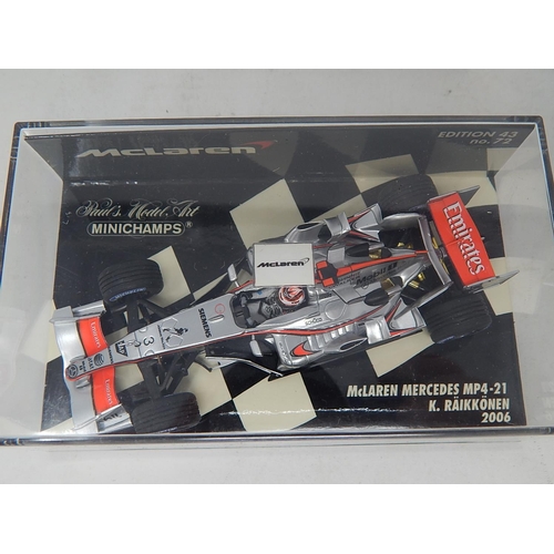 435 - 6 x Maclaren & Pauls Model Art Minichamps Model Racing Cars. Boxed.