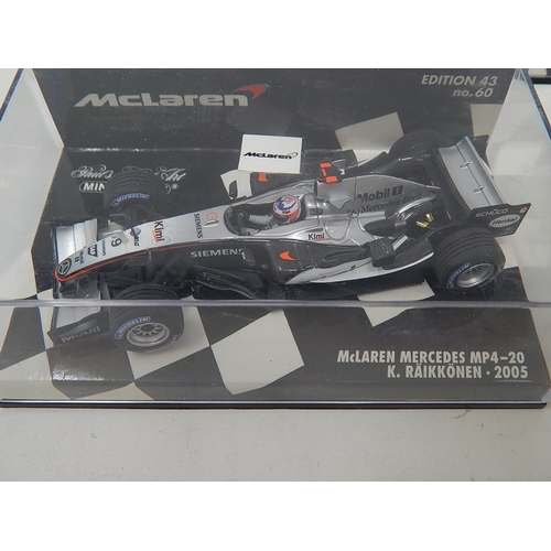 435 - 6 x Maclaren & Pauls Model Art Minichamps Model Racing Cars. Boxed.