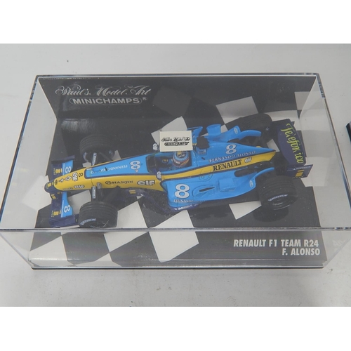 436 - 6 x Maclaren & Pauls Model Art Minichamps Model Racing Cars. Boxed.