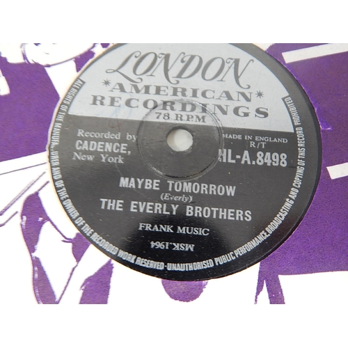 438 - 6 x 78 R.P.M Records to Include: Elvis Presley, The Everly Brothers, Danny & The Juniors, The Platte... 