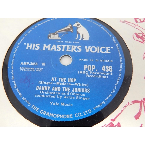 438 - 6 x 78 R.P.M Records to Include: Elvis Presley, The Everly Brothers, Danny & The Juniors, The Platte... 