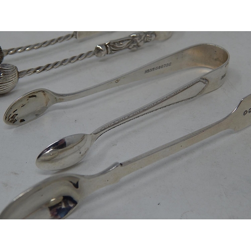 60 - Three Pairs of Silver Sugar Tongs Hallmarked London 1871, Birmingham 1901 & Birmingham 1926