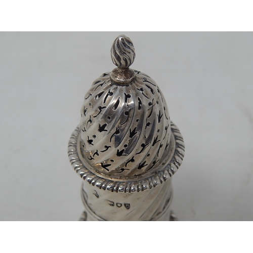 74 - Victorian Silver Caster: Hallmarked London 1892: Height 9.5cm