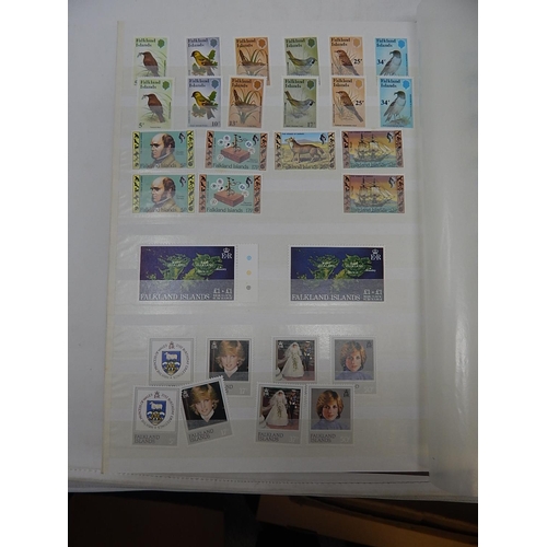 500 - Falkland Island/British Territory collection of Mint Stamps housed in a brown stock book