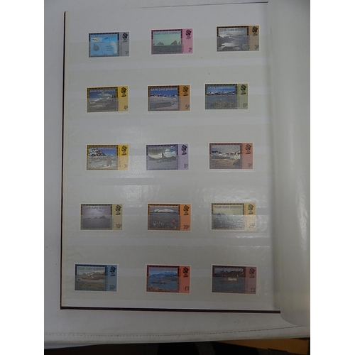 500 - Falkland Island/British Territory collection of Mint Stamps housed in a brown stock book