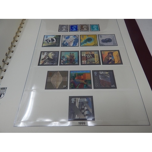 501 - GB Collection of Stamps 1996-2001 complete including miniature sheets housed in a Red de-luxe Lindne... 