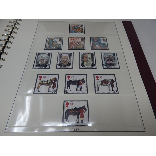 501 - GB Collection of Stamps 1996-2001 complete including miniature sheets housed in a Red de-luxe Lindne... 