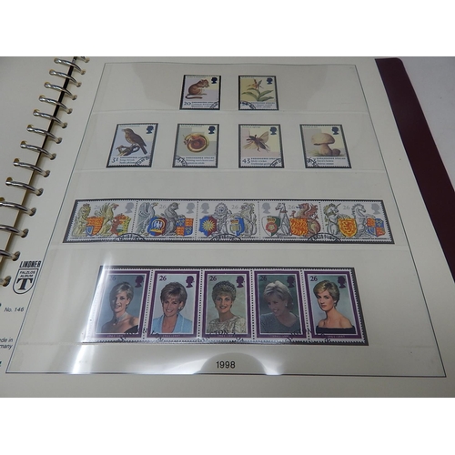 501 - GB Collection of Stamps 1996-2001 complete including miniature sheets housed in a Red de-luxe Lindne... 