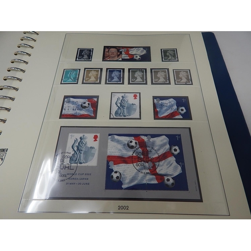 503 - GB Collection of Stamps 2002-2005 complete including mini sheets housed in a blue de-luxe Lindner al... 