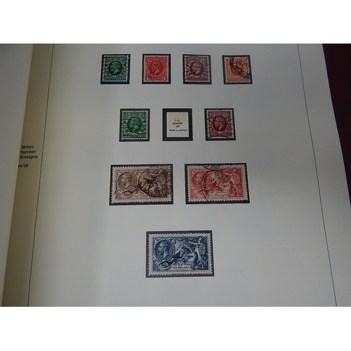 506 - GB Collection of Stamps KGV/KEV including seahorses etc housed in a red Safe Album.