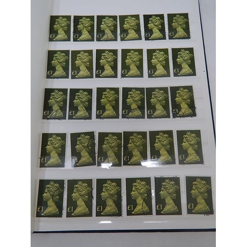 518 - Collection of High Value Stamps KGV-QEII including KGVI 10/- Blue Multiples housed in a green stock ... 