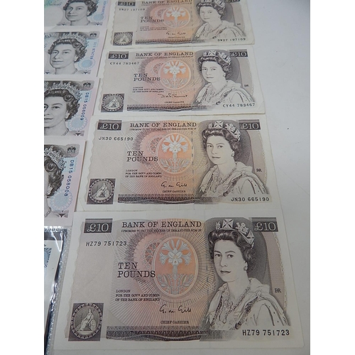 660 - Collection of GB Vontage Banknotes comprising £1, £5 & £10: Face Value totals £93